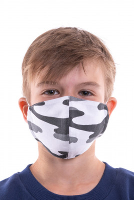Detská dvojvrstvová ochranná maska CAMO