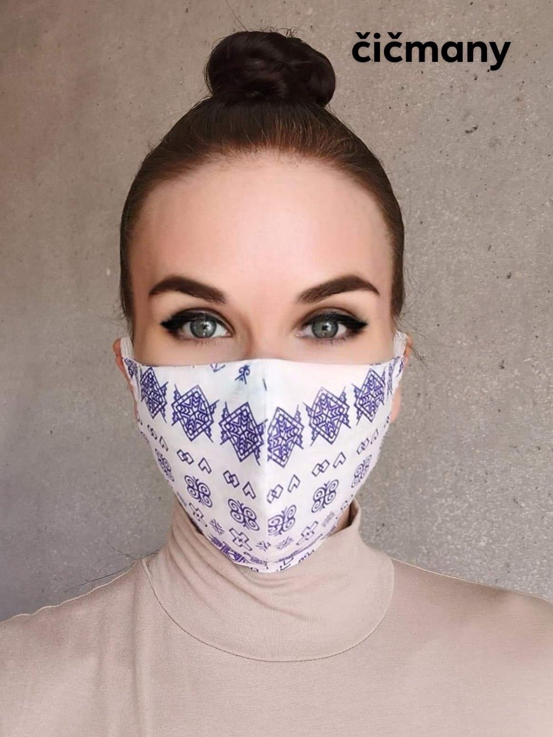 Dámske dvojvrstvové ochranné rúško-maska 100% bavlna